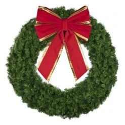 60" Unlit Deluxe Oregon Fir Wreath - Bow Option Available -Twinkly Shop w 60 dofu 6 b vb 24 rgt