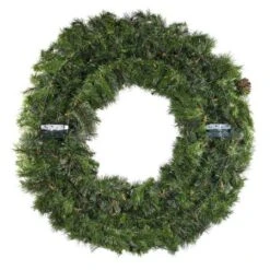 84" Deluxe Mixed Pine Wreath, Lit - Bow Option Available -Twinkly Shop w 60 mp back 1