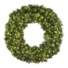 72" Deluxe Mixed Pine Wreath, Lit - Bow Option Available
