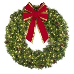 48" Deluxe Mixed Pine Wreath, Lit - Bow Option Available 8 48" Deluxe Mixed Pine Wreath, Lit - Bow Option Available -Twinkly Shop w 60 mpl t6 ww b vb 24 rgt 2
