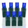 70 Light Blue 5 Mm Wide Angle Conical LED Christmas Lights